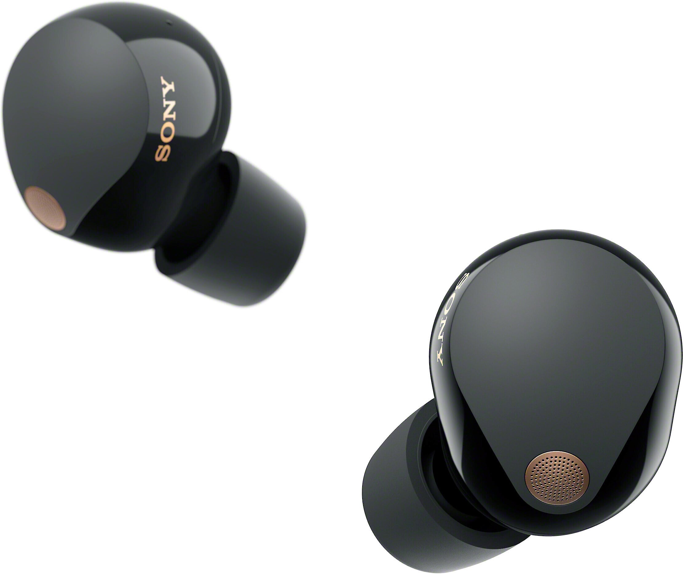 Sony WF-1000XM5 earbuds in charging case