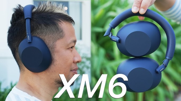 Sony WH-1000XM6 headphones showing folding design