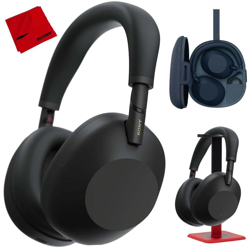 Sony WH-1000XM6 headphones in black color showing premium design