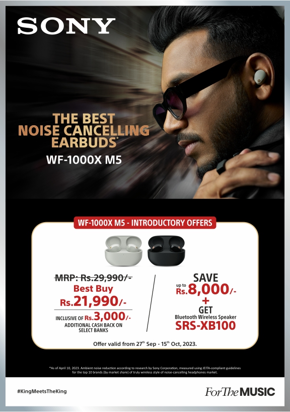 Sony WF-1000XM5 launch event or promotional image