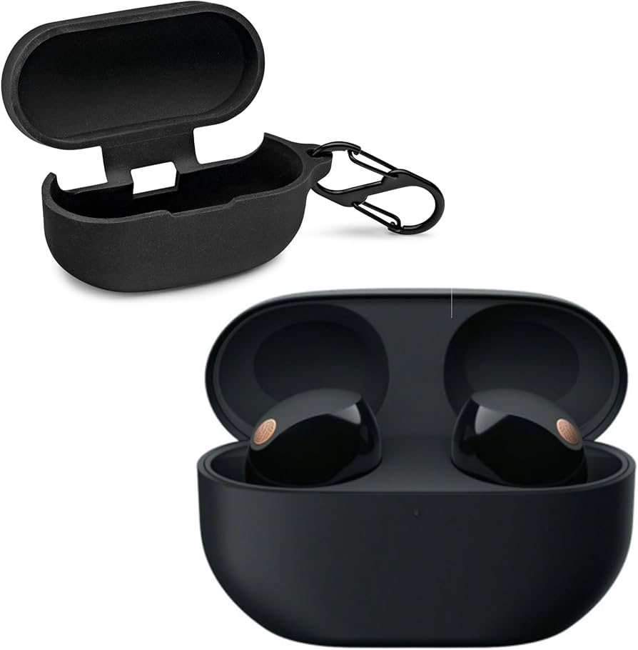 Sony WF-1000XM5 earbuds inside their charging case