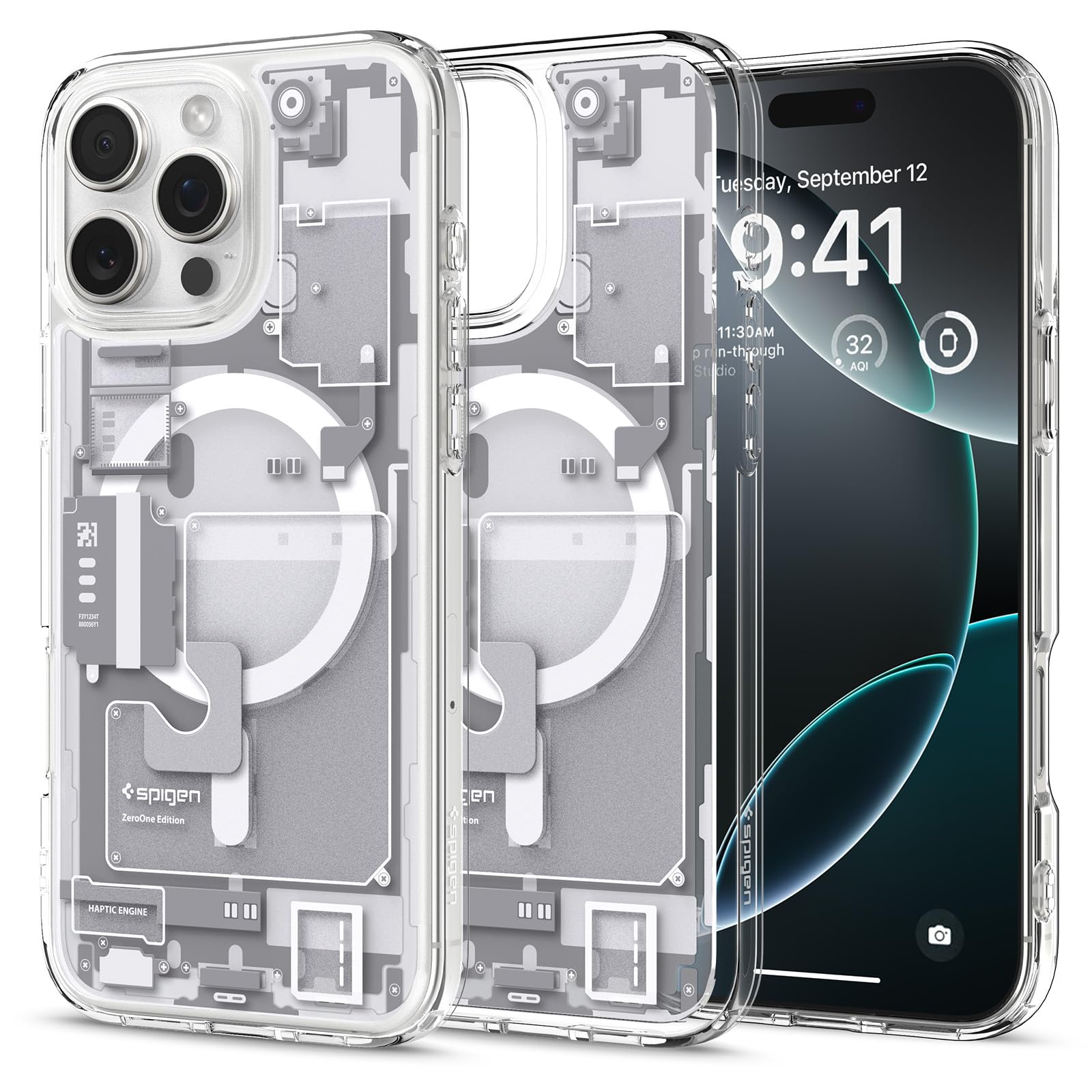 Spigen Ultra Hybrid case for Sony WF-1000XM6 showing clear design