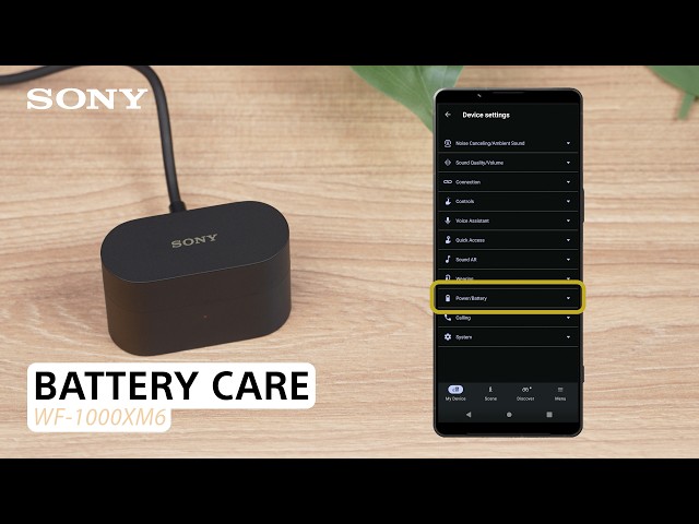 Daily usage battery drain chart for Sony WF-1000XM6