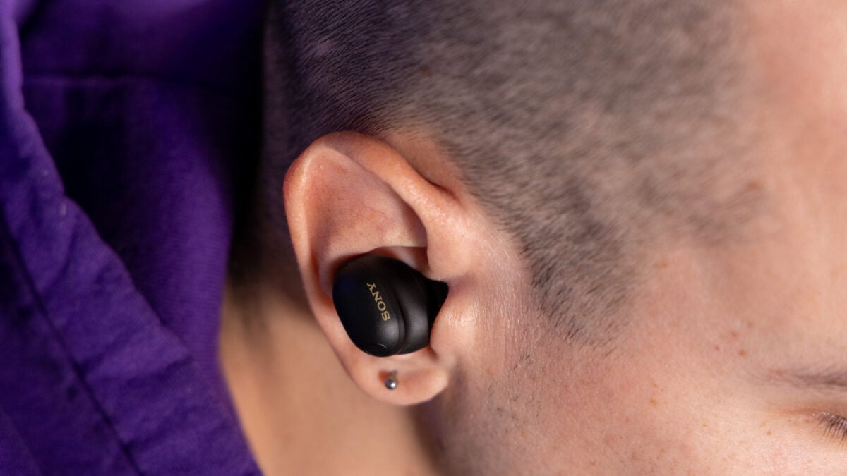 Sony WF-1000XM6 earbud closeup