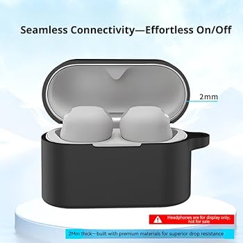 Silicone skin case on earbud charging case